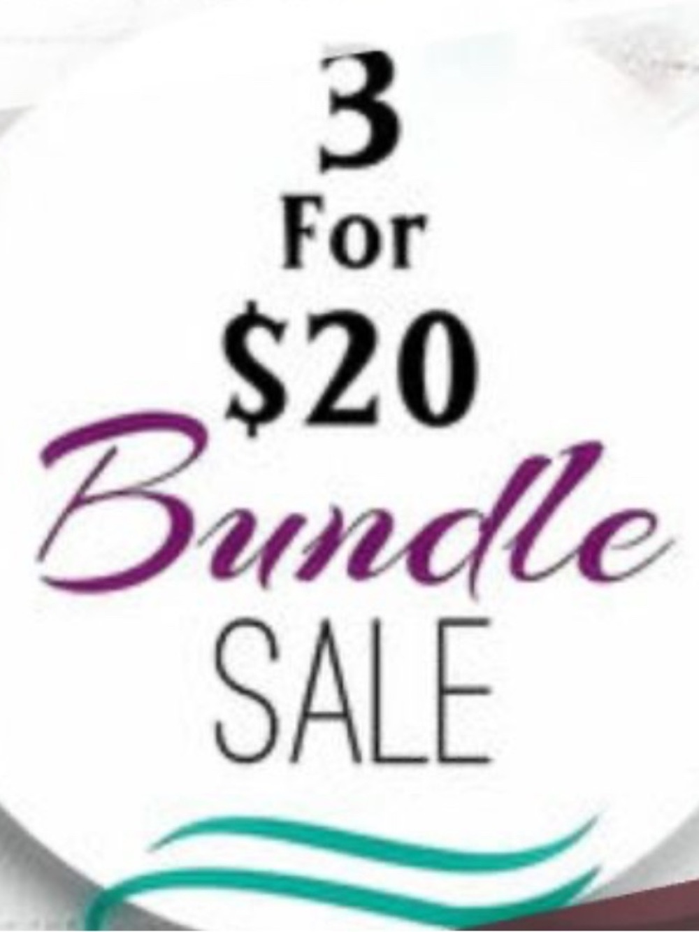 ANY 3 ITEMS for $20. 😃🛍️
